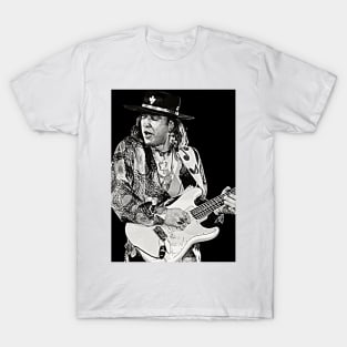 Stevie Art Print Blues Rock Texas Blues Rock Icons T-Shirt